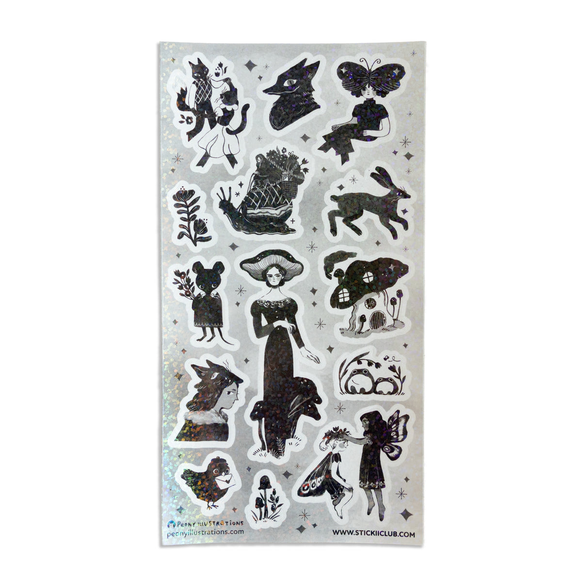 Glittery Mysterious Garden Sticker Sheet