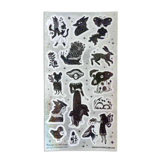 Glittery Mysterious Garden Sticker Sheet