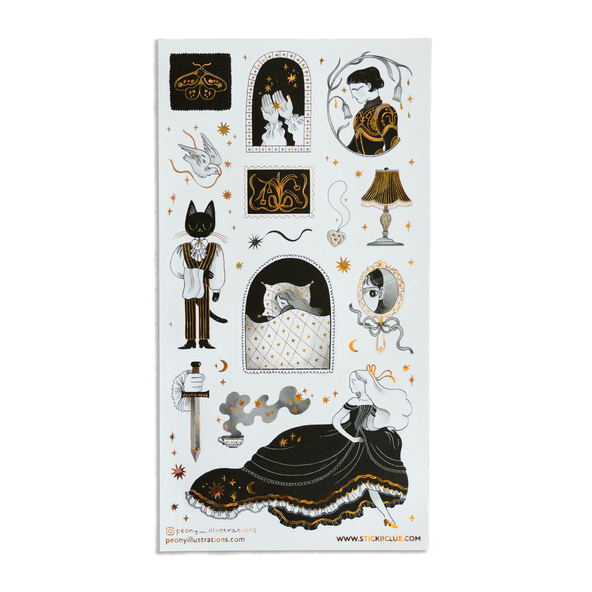 Gold Foil Knight Sticker Sheet