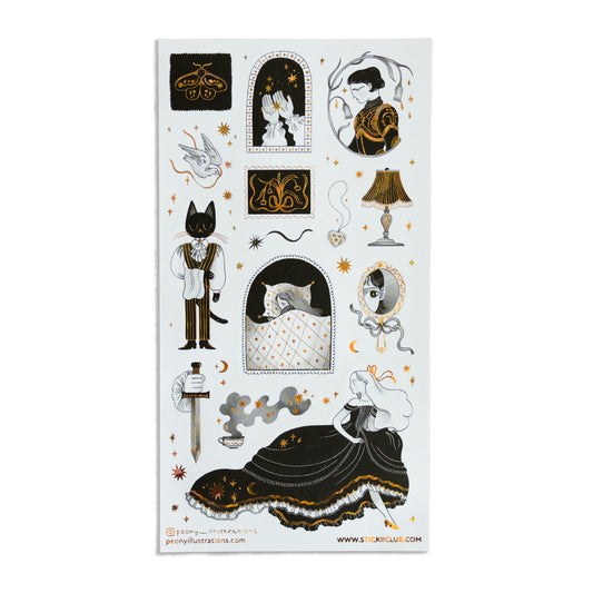 Gold Foil Knight Sticker Sheet
