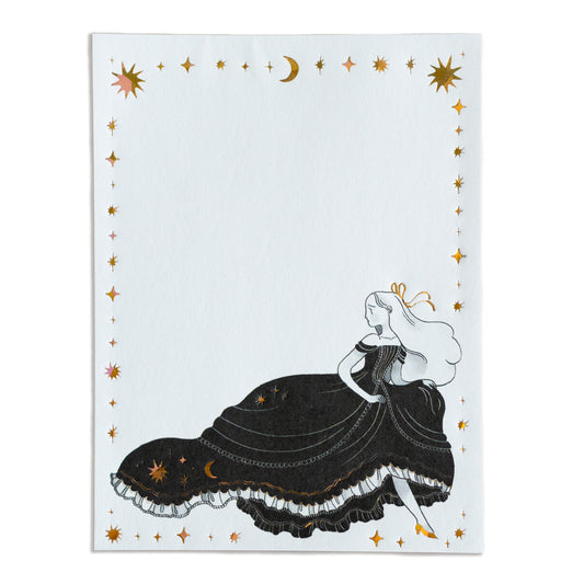 Gold Foil Princess Notepad