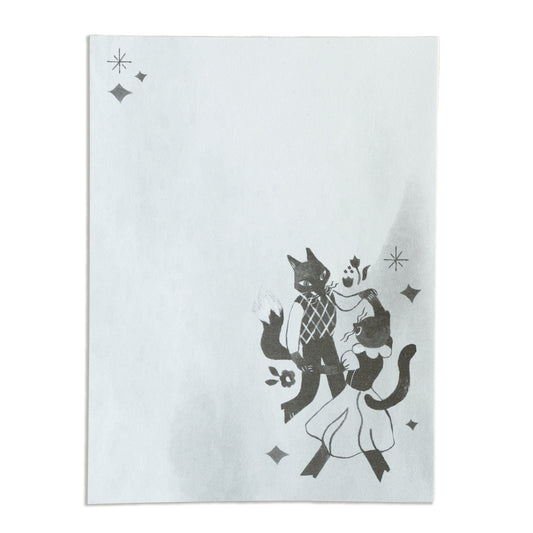 Dancing Fox and Cat Notepad