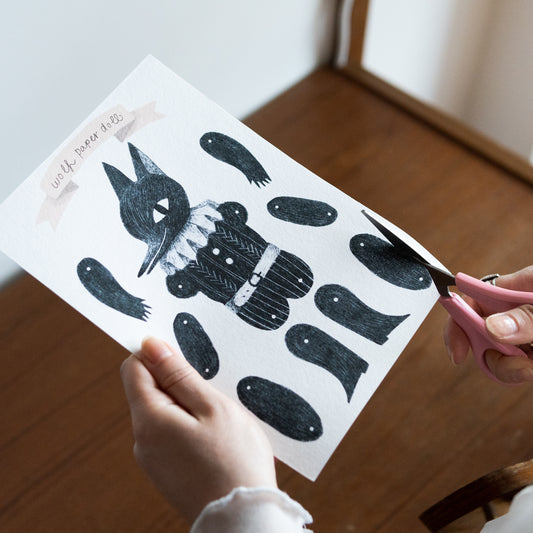 Wolf Paper Doll DIY