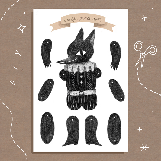 Wolf Paper Doll DIY